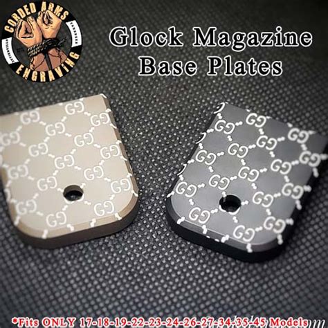 LV and Gucci Glock Magazine Base Plates .